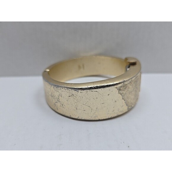 Vulcain Medana Pamela Bangle Watch Swiss 17 Jewels West Germany Gold Tone Ladies
